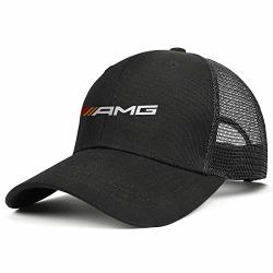 All Cotton Black Trucker Cap Mercedes-benz-logo- Snapback Classic Mesh Hat
