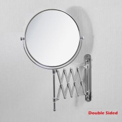 Extendable 2-SIDED 8" Rotating Bathroom Mirror And Make Up Mirror With 3X Zoom