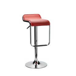 Waterfall Pu Bar Chair - Red