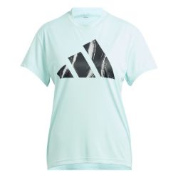 Adidas Women's Blue Run It Brand Love Running T-Shirt