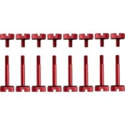 CC-8900102 8 Sets Of Long & Short Anodized Aluminum Thumbscrews For Crystal Series 570X Series Red