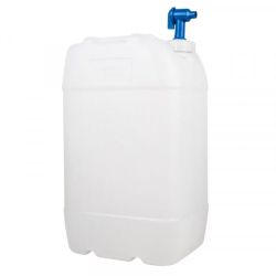 Container Plastic Water Can Clear 25L With Tap Agrinet V0503038
