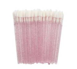 Lip Brushes sponge Tip Applicators - Pink Crystal Pack Of 50 Pieces