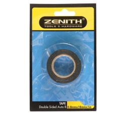 Zenith Double Sided Auto Tape 0.8X18MM X 1M - 10 Pack