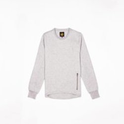 Mens Tech Fleece Sweater Grey Melange XL Parallel Import