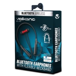 Volkano Aeon + Series Bluetooth Earphones With Neckband - Red