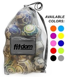 Extra Large Heavy Duty Soccer Ball Mesh Bag For Sports Beach And Swimming Gears. Adjustable Shoulder Strap Made To Fit Adults And Kids. Secure