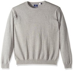 Gant Men's Lightweight Cotton Crewneck Sweater Grey Melange S