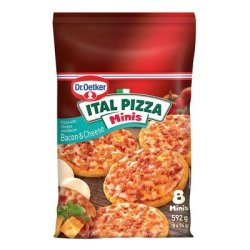 Ital Pizza Classic Minis Bacon & Cheese Pizza 592G