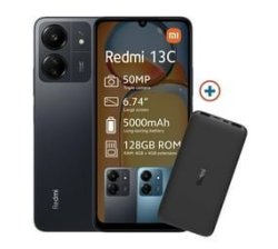XiaoMi Redmi 13C 4G Dual Sim 128GB + 10 000MAH Power Bank - Midnight Black
