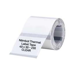 B1 B21 B3S Thermal Label 40X30MM - 230 Labels Per Roll - Transparent