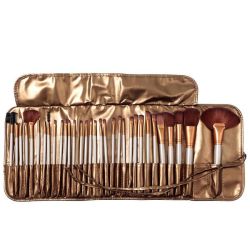 Make Up Brushes With Golden Bag 32 Piece