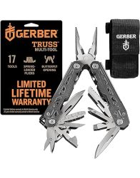 Gerber Truss 17-IN-1 Needle Nose Pliers Multi-tool With Sheath - Multi-plier Pocket Knife Serrated Blade Screwdriver Bottle Opener - Edc Gear And Equipment