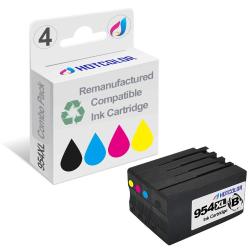 HOTCOLOR 4 Pack 954 XL Remanufactured Replacement For Hp 954XL Black Cyan Magenta Yellow Ink Cartridge For 7740 8210 8710 8720 8730 Sa Area Printer