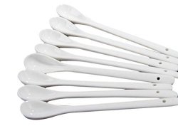 1 X Ceramic Spoons Long Coffee Mixing Spoons Set Of 5 With Stylus