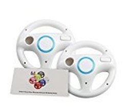 Us 2PCS Mario Kart Racing Wheels Wii Wheel For Racing Games - Original White 6 Colors Available