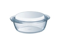 Round Glass Casserole With Lid 1.3L