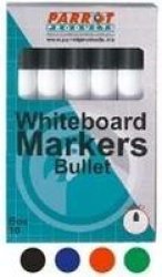 Parrot Whiteboard Marker Bullet Tip - Black Box Of 10