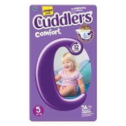 Cuddlers Comfort Diapers Size 5 15KG+ 56 Pack