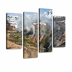 Terrain Mountainous And Gas Emissions In The Valley Of Geysers Canvas Wall Art Hanging Paintings Modern Artwork Abstract Picture Prints Home Decoration Gift Unique