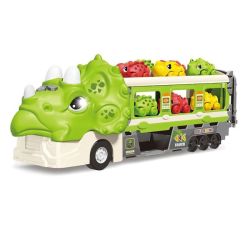 Transformable Dinosaur Catapult Toy Truck Carrier Set - Toys For Boys
