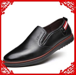 Men Genuine Leather Shoes Size: 8.5 Heel To Toe Cm 25.5 Black Color Only.