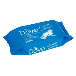 DOVE - 100% Pure Cotton Hygiene Wipes 25'S