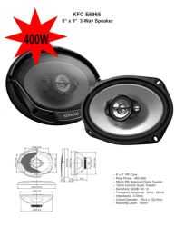 Kenwood - 6 X 9 3 Way Speakers