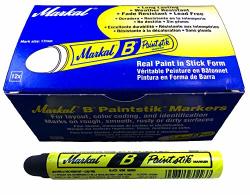 Box Of 12 Markal B Black Tire Chalk Paint Sticks Crayon Surface Marker Graffiti