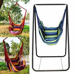 Zippem Canvas Swing Chair Hanging Rope Chair Garden Indoor Outdoor Hammocks