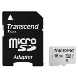 Transcend 16GB 300S Uhs-i Microsdhc Memory Card With Sd Adapter
