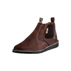 Buffalo Chelsea Pull Up Leather Shoes Brown