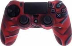 CCMODZ Silicone Case Skin For Ps4 Controller & Light Red Camo Black