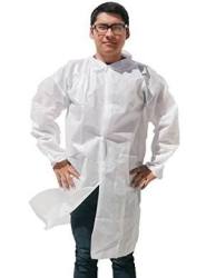 Lab Coat Disposable White Size XXL Pack 10