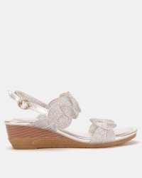 Queenspark Coil Wedge Sandals Silver Prices Shop Deals Online