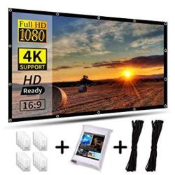 AIEX 120 Inch 16:9 4K HD Projector Screen Portable Foldable Anti-crease Front And Rear Video Projection Screen Outdoor Indoor 3D Movie Projector Scree