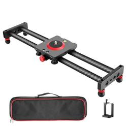 Neewer Camera Slider Carbon Fiber Dolly Rail 19.7 INCHES 50 Centimeters With 4 Bearings For Smartphone Nikon Canon Sony Camera 12LBS Loading