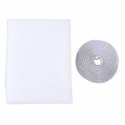 Daysiswong White Diy Self-adhesive Window Mosquito Net Window Mesh Invisible Mosquito Net For Window Hook Loop Screen Window Mesh Curtain Net Cover Protector
