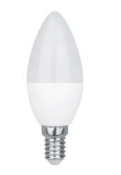 Switched 5W Candle LED Light Bulb E14 - Cool White