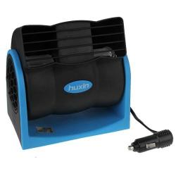 HX-T301 Dc 12V 7W 2-SPEED Adjustable Silent Blower Car Cooling Air Fan Black + Blue
