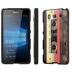 Microsoft Lumia 950 Case Nakedshield Black Total Armor Protection Case - Cassette Awesome Mix Vol. 1 For Microsoft Lumia 950