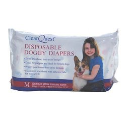 Disposable Doggie Diapers Dog Diaper Absorbant Sanitary - Bulk Packs Available Medium 30 Pack