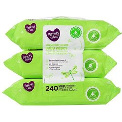 cucumber scented baby wipes