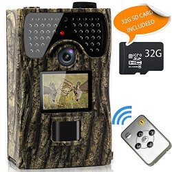 VENLIFE Trail Camera 12MP 1080P Wildlife Hunting Camera 32GB Sd Card Included 65FT Infrared Scouting Camera With Night Vision 48PCS Ir Leds IP55 Waterproof