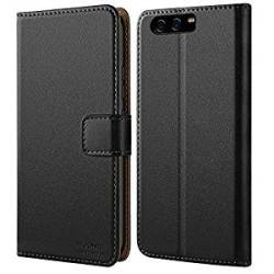 HOOMIL Huawei P10 Case Premium Leather Case Huawei P10 Phone Cover Black