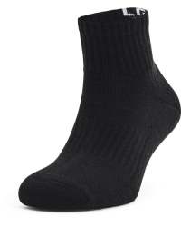 Unisex Ua Core Quarter 3-PACK Socks - Black Md