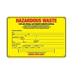 California Hazardous Waste Hazard Sign Hazard Labels Label Vinyl Decal Sticker Kit Osha Safety Label Compliance Signs 8