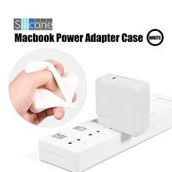 Silicone Anti Slip Shock Proof Power Adapter Cover Case For Apple Macbook Pro 15 With Touch Bar A1707 2017 Relased - White