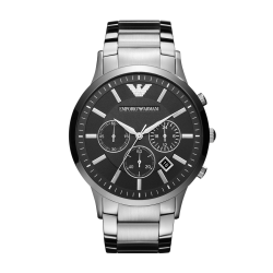 Emporio Armani Men&apos S Stainless Steel Chronograph Bracelet Watch