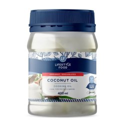 LIFESTYLE FOOD Organic Odourless Coconut Oil 400ML
